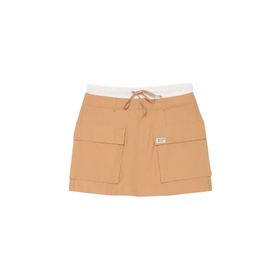 Quzu 24Y96107 Camel Büyük Cep Detaylı Boxer Kadın Etek