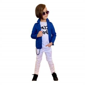Quzucuk Kids Erkek Çocuk Mavi Ceketli Pantolon Takım