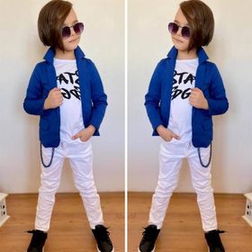 Quzucuk Kids Erkek Çocuk Mavi Ceketli Pantolon Takım