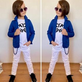 Quzucuk Kids Erkek Çocuk Mavi Ceketli Pantolon Takım