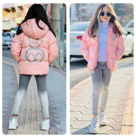 Quzucuk Kids Kız Çocuk Ayıcık Figürlü Yavruağzı Mont