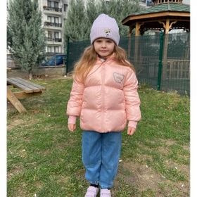 Quzucuk Kids Kız Çocuk Ayıcık Figürlü Yavruağzı Mont