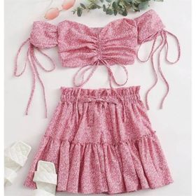 Quzucuk Kids Kız Çocuk Baharlık Pembe Büstiyerli Takım