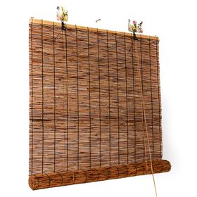Qweasdf Kamış Bambu Doğal El Örgüsü 50x230 cm Stor Perde