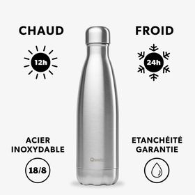 Qwetch QD3020 Isı Yalıtımlı 500 ml Fırça Dokulu Çelik Termos