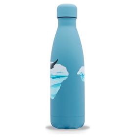 Qwetch QD3465 Penguen Desenli Isı Yalıtımlı 500 ml Açık Mavi Termos