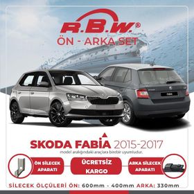 R.B.W 2014-2021 Skoda Fabia Ön ve Arka Silecek Seti