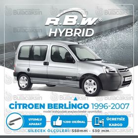 R.B.W Citroen Berlingo Ön 1996-2007 Hibrit Silecek Takımı
