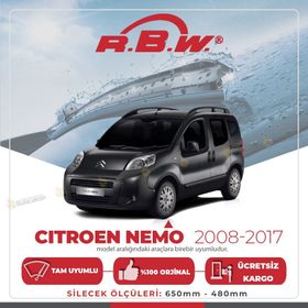 R.B.W Citroen Nemo 2008 ve Sonrası Ön Silecek Takımı