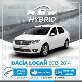 R.B.W Dacia Logan Ön 2013-2014 Hibrit Silecek Takımı