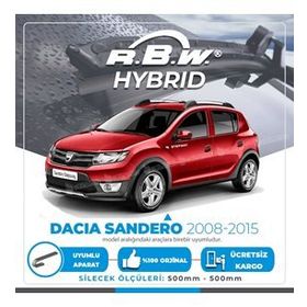 R.B.W Dacia Sandero 2008-2015 Hibrit Ön Silecek Takımı