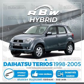 R.B.W Daihatsu Terios Ön 1998-2005 Hibrit Silecek Takımı