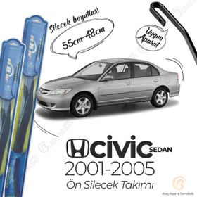 R.B.W Honda Civic Sedan Ön 2001-2005 Hibrit Silecek Takımı