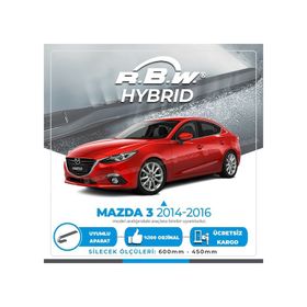 R.B.W Hybrid Mazda 3 HB 2014-2016 Arası Ön Silecek Takımı