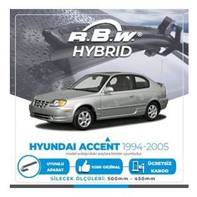 R.B.W Hyundai Accent Ön 1994-2005 Hibrit Silecek Takımı