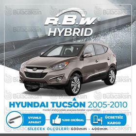 R.B.W Hyundai Tucson Ön 2005-2010 Hibrit Silecek Takımı