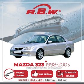 R.B.W Mazda 323 1998-2003 Siyah Ön Muz Silecek Takımı