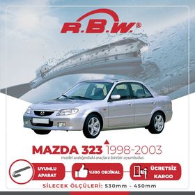 R.B.W Mazda 323 1998-2003 Siyah Ön Muz Silecek Takımı