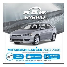 R.B.W Mitsubishi Lancer Ön 2003-2008 Hibrit Silecek Takımı