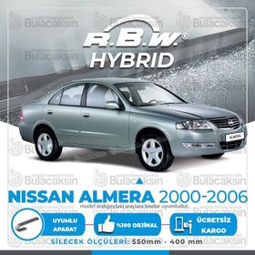 R.B.W Nissan Almera Ön 2000-2006 Hibrit Silecek Takımı