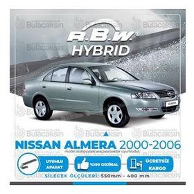 R.B.W Nissan Almera Ön 2000-2006 Hibrit Silecek Takımı