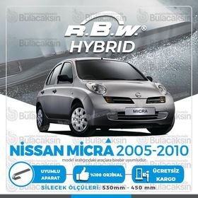 R.B.W Nissan Micra 2005-2010 Hibrit Ön Silecek Takımı