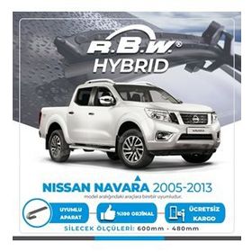 R.B.W Nissan Navara Ön 2005-2013 Hibrit Silecek Takımı