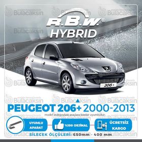R.B.W Peugeot 206 2000-2014 Ön Hybrid Silecek Takımı