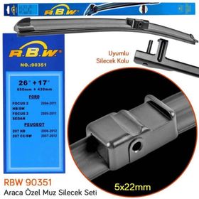 R.B.W Peugeot 207 SW 2007-2012 Arası Ön Silecek Takımı