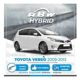 R.B.W Toyota Verso Hibrit 2009-2013 Ön Silecek Takımı