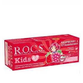 R.O.C.S. 4607034470517 35 ml Ahududulu-Çilekli Kids 4-7 Yaş Meyveli Çocuk Diş Macunu