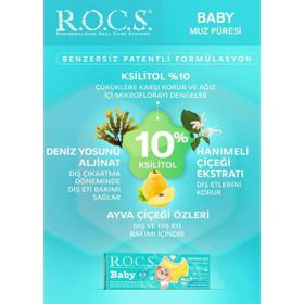 R.O.C.S. Baby 0-3 Yaş Muz Püresi Tadında 3x45 gr Bebek Diş Macunu