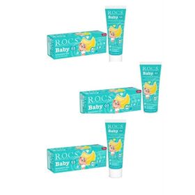 R.O.C.S. Baby 0-3 Yaş Muz Püresi Tadında 3x45 gr Bebek Diş Macunu