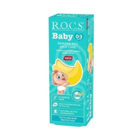 R.O.C.S. Baby 0-3 Yaş Muz Püresi Tadında 45 gr Bebek Diş Macunu