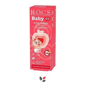 R.O.C.S. Baby 45 gr 0-3 Yaş Elma Püresi Tadında Florürsüz Bebek Diş Macunu