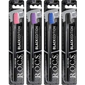 R.O.C.S. Black Edition Orta Sert Siyah Özel Kıl Dokulu Diş Fırçası