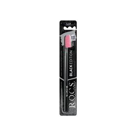 R.O.C.S. Black Edition Pembe Orta Sert Özel Kıl Dokulu Diş Fırçası