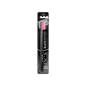 R.O.C.S. Black Edition Pembe Orta Sert Özel Kıl Dokulu Diş Fırçası