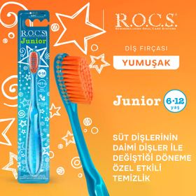 R.O.C.S. Junior Mavi Yumuşak 6-12 Yaş Çocuk Diş Fırçası