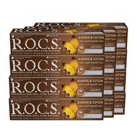 R.O.C.S. Kahve ve Tütün Lekelerine Karşı 12'li Paket Diş Macunu
