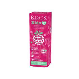 R.O.C.S. Kids 3-7 Yaş 35 ml Adet Ahududu Smoothıe Tadında Florürsüz Diş Macunu
