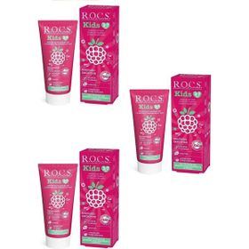 R.O.C.S. Kids Ahududu Smooth Florür İçermez 3-7 Yaş 3x60 Adet Çocuk Diş Macunu