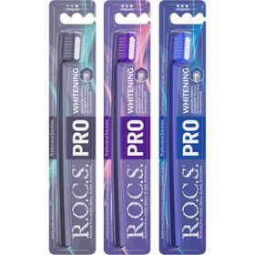 R.O.C.S Pro 5940 3 Adet Orta Sert Gri Mor Lacivert Diş Fırçası