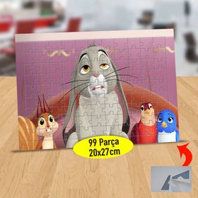 R4 Uykulu Tavşan ve Arkadaşları 99 Parça Puzzle Yapboz Tablo