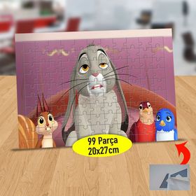 R4 Uykulu Tavşan ve Arkadaşları 99 Parça Puzzle Yapboz Tablo