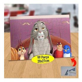 R4 Uykulu Tavşan ve Arkadaşları 99 Parça Puzzle Yapboz Tablo