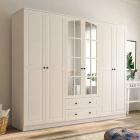 Rabi Beyza Country Mega 6 Kapaklı 2 Cekmeceli Gardırop
