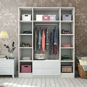 Rabi Damla Avangart 4 Kapaklı 2 Çekmeceli Gardırop