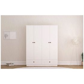 Rabi Elif Modern 4 Kapak 2 Çekmeceli Gardırop