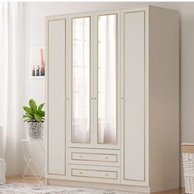 Rabi Gold Aynali 4 Kapak 2 Çekmeceli Gardrop
